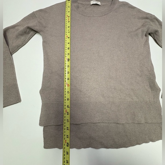 Babaton By Aritzia Womens Large Soft Brown 100% Merino Wool Crewneck Sweater Lux - Picture 7 of 9